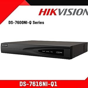 HIKVISION 16 Channel NVR 4K 1U H.265+ 160 Mbps DS-7616NI-Q1 with USEWELL HDMI, Black